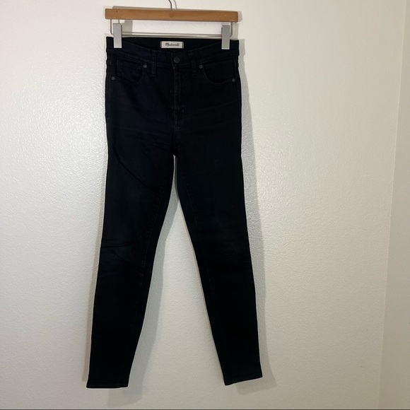 Madewell High Riser Skinny In Washed Black Size 27 - Picture 1 of 8